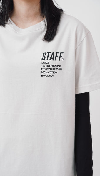 Track Uniform Off White Tee | staffco