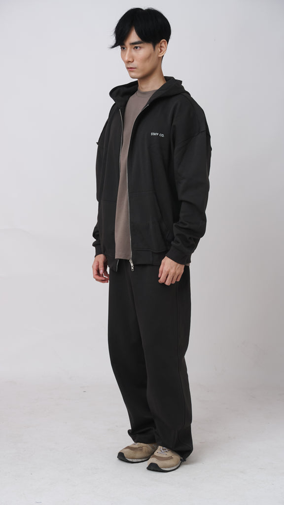 Staff Jogger Wide Pants Jet Black | staffco