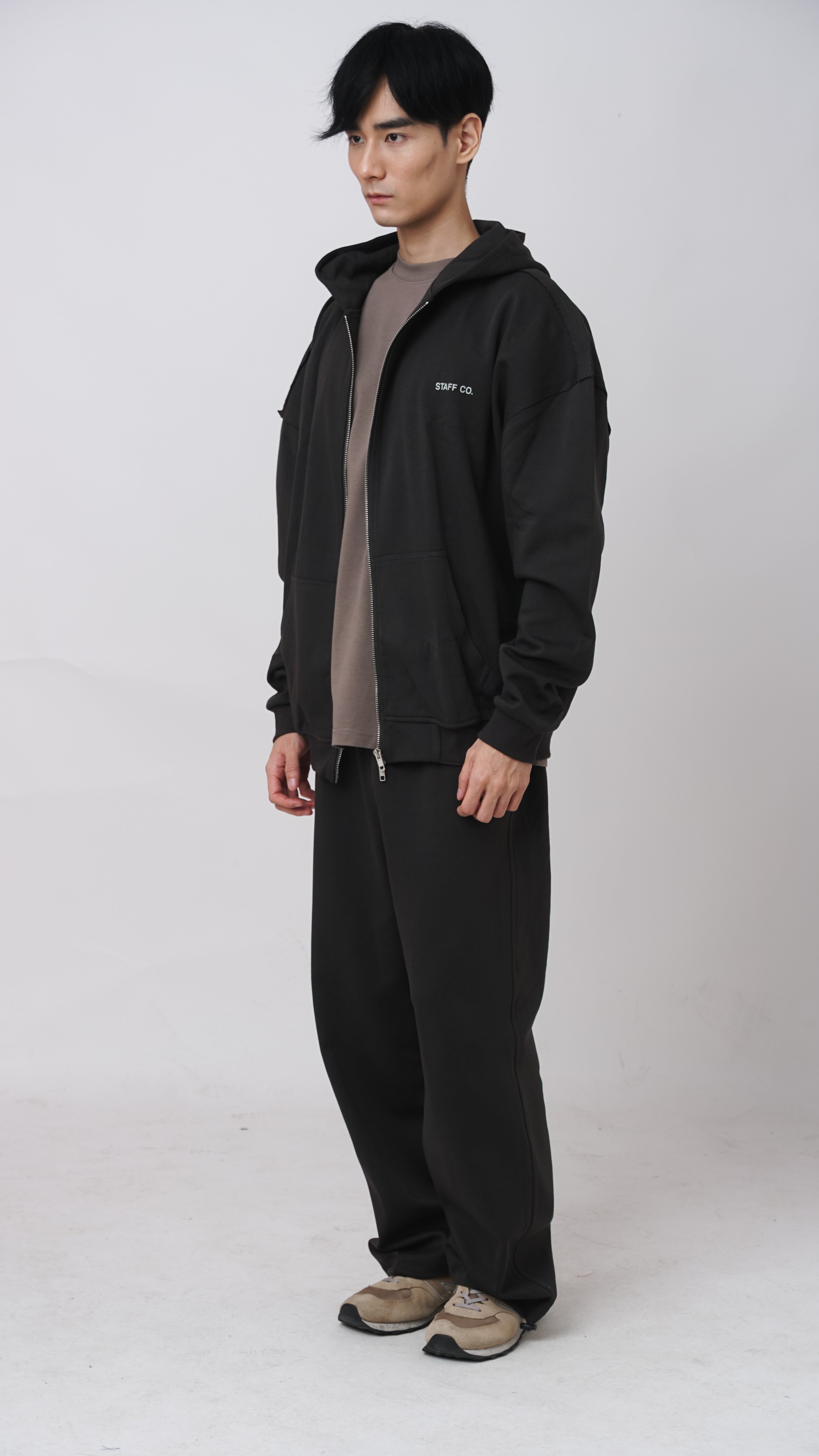 Staff Jogger Wide Pants Jet Black | staffco