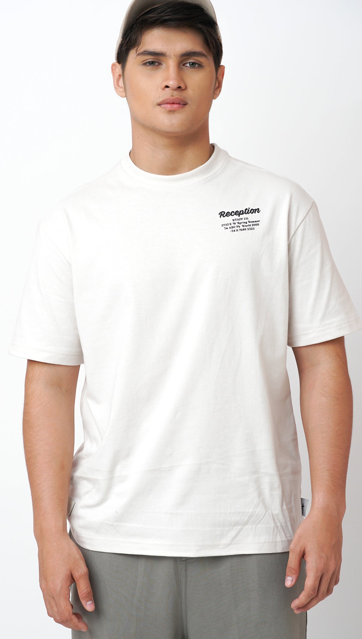 Staff Reception Off White Tee | staffco