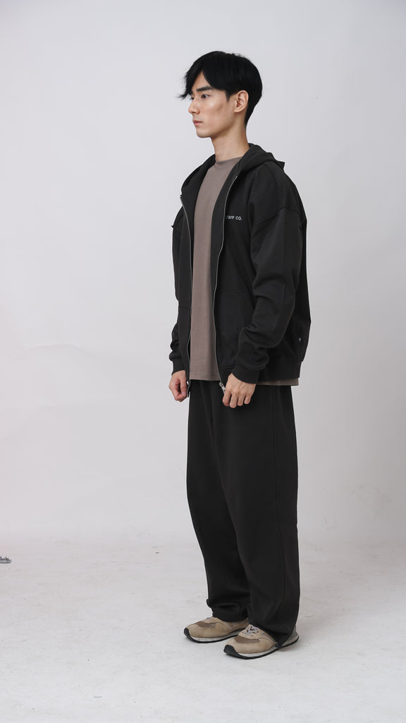 Staff Jogger Wide Pants Jet Black | staffco
