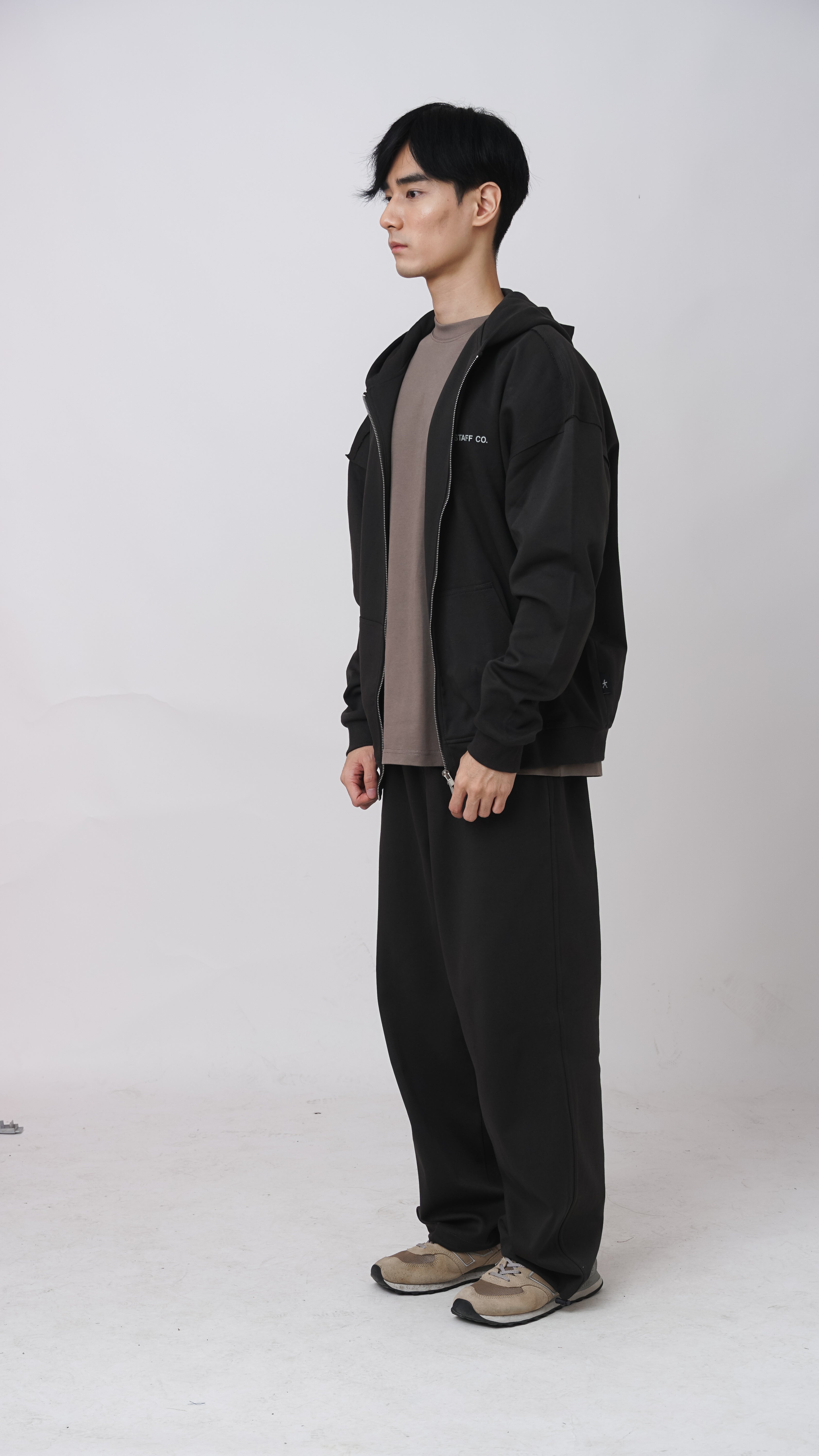 Staff Jogger Wide Pants Jet Black | staffco